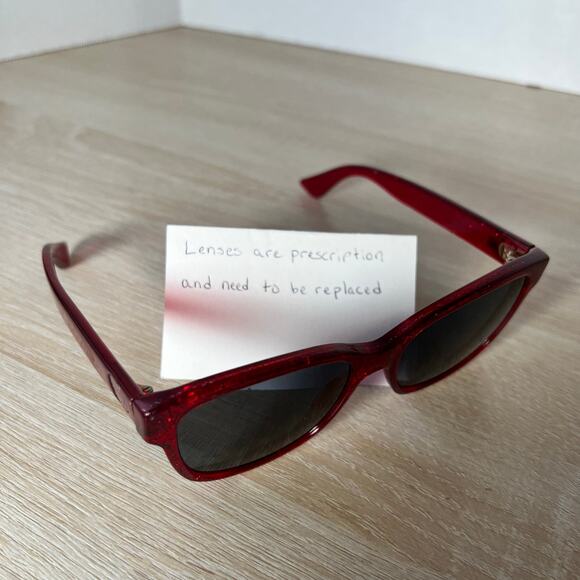 Gucci Accessories - Gucci GG0038O 004 Sunglasses Red Glitter FRAMES ONLY READ 54-17-140